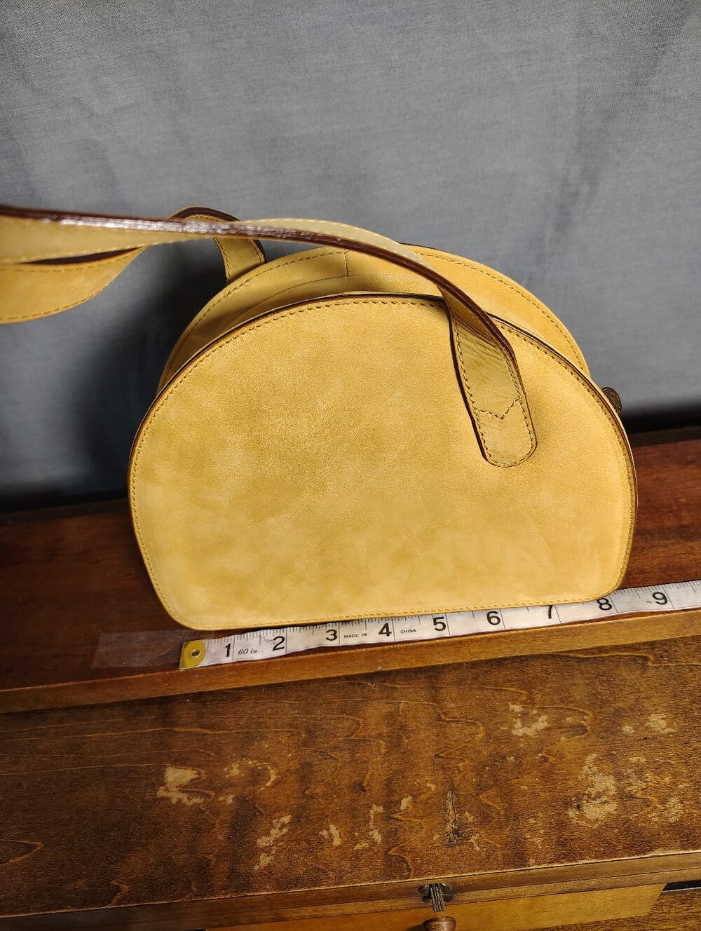 Burberry Tan Suede Half-Moon Crossbody with Tassel Charm - Picture 6 of 12